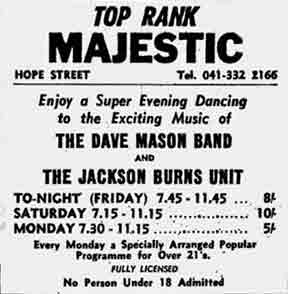 Majestic Hope Street Glasgow Advert